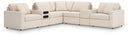 7 Pc. Sectional With Audio And Storage Consoles