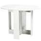 Folding Dining Table, 41" Drop Leaf Table for Small Spaces, Oval Foldable Table for Kitchen, Dining Room, White