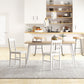 Dining Chairs Set of 2, Kitchen Chair with Slat Back, Pine Wood Structure for Living Room and Dining Room, White