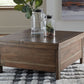 Moriville - Grayish Brown - Lift Top Cocktail Table