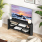 Corner TV Stand, Modern TV Table with 2 Open Shelves for 47 Inch TV, Entertainment Center for Living Room, Black