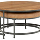 Drezmoore - Light Brown / Black - Nesting Cocktail Tables (Set of 2)