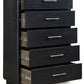 Rowanbeck - Black - Five Drawer Chest