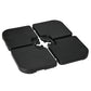 4PCs Cantilever Umbrella Base Weights for Offset Banana Parasol, HDPE Water or Sand Filled Patio Umbrella Weights for Cross Base Stand with Built-in Handles, Black
