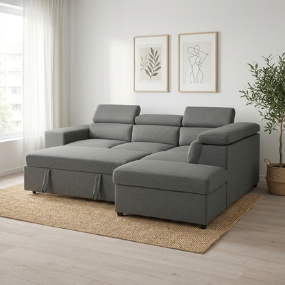 Bel Air Sleeper Sectional — right chaise, scandinavian living room