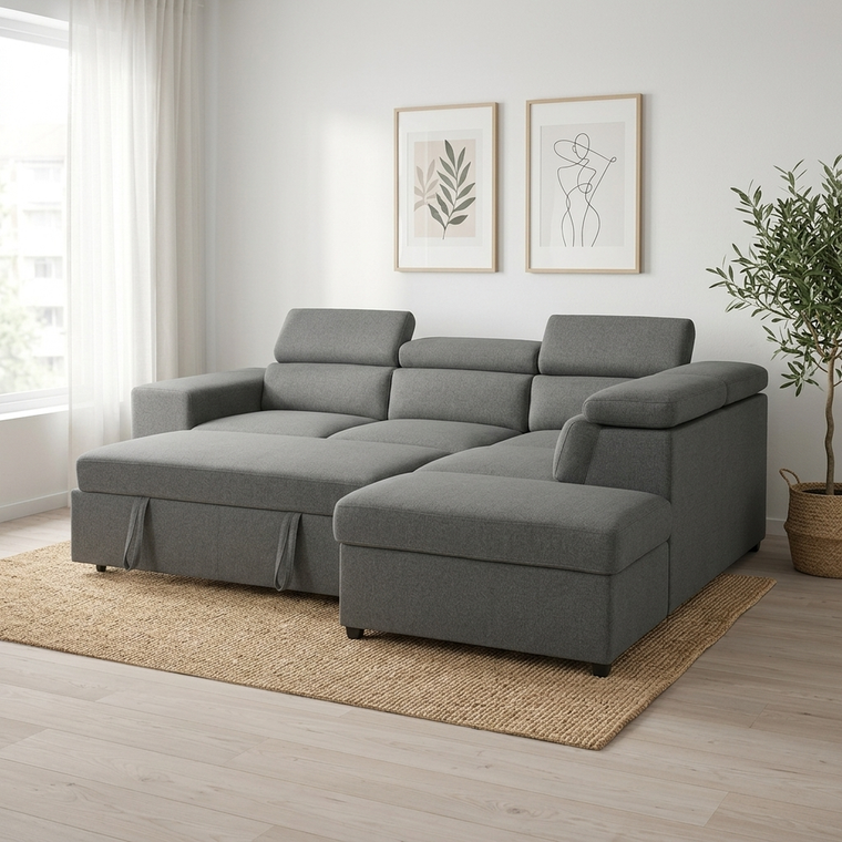 Bel Air Sleeper Sectional — right chaise, scandinavian living room