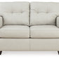 Belziani - Coconut - Loveseat - Leather Match