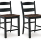 Valebeck - Black / Brown - Barstool (Set of 2)