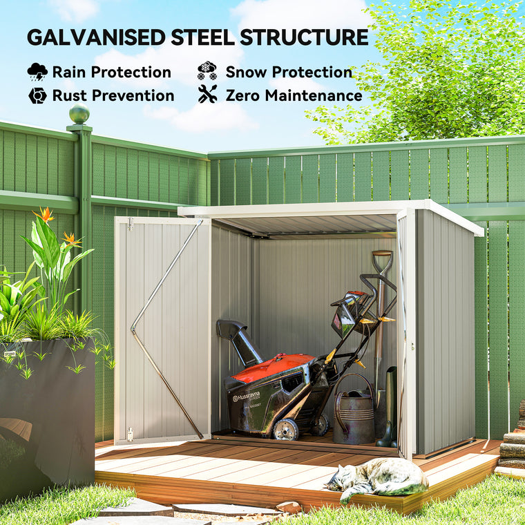 5' x 3' Metal Garden Shed with Double Doors