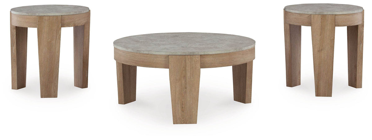 Guystone - Light Brown - Occasional Table Set (Set of 3) - Forward Furniture