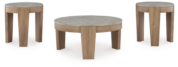 Guystone - Light Brown - Occasional Table Set (Set of 3) - Forward Furniture