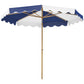 9FT Patio Umbrella with 8 Ribs, Crank & Tilt, UPF 50+ for Garden, Deck, Poolside, Mixed Colour