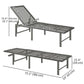 Wicker Outdoor Lounge Chair, Rattan Reclining Patio Lounger Tanning Chair with Adjustable Back, Light Grey
