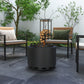 Smokeless Fire Pit, Portable Wood Burning Firepit with Poker for Garden Camping Bonfire Party, Metal, Black