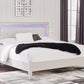 Zyniden - Silver - King Upholstered Panel Bed