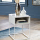 Deznee - White - Rectangular End Table