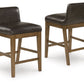 Cabalynn - Two-tone Brown - Upholstered Barstool (Set of 2)