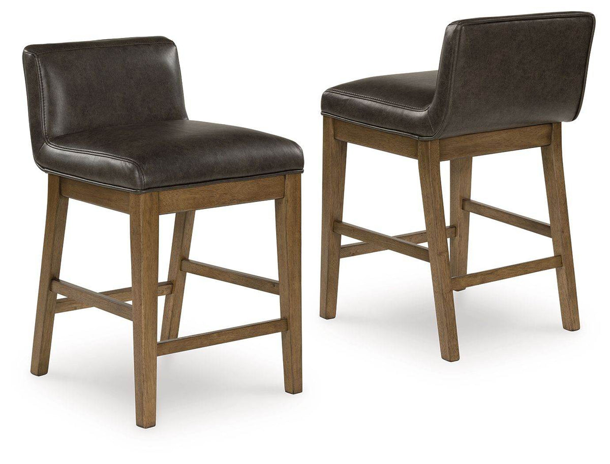 Cabalynn - Two-tone Brown - Upholstered Barstool (Set of 2) - Forward Furniture
