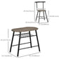 3-Piece Dining Table Set, Oval Kitchen Table and 2 Chairs, Small Breakfast Table Set with Metal Frame for Small Space, Dining Room, Living Room, 35.4" x 19.7" x 29.5"