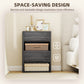 Floating Nightstand Set of 2, Wall Mounted Bedside Table with Drawer for Bedroom, Grey