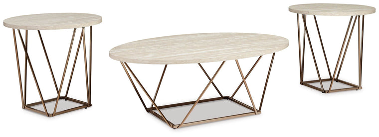 Tarica - White / Metallic - Occasional Table Set (Set of 3) - Forward Furniture