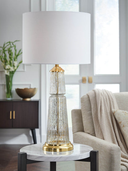 Bakersboro - Clear / Gold Finish - Glass Table Lamp - Forward Furniture