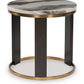 Jazmore - Brown / Brass Finish - Round End Table