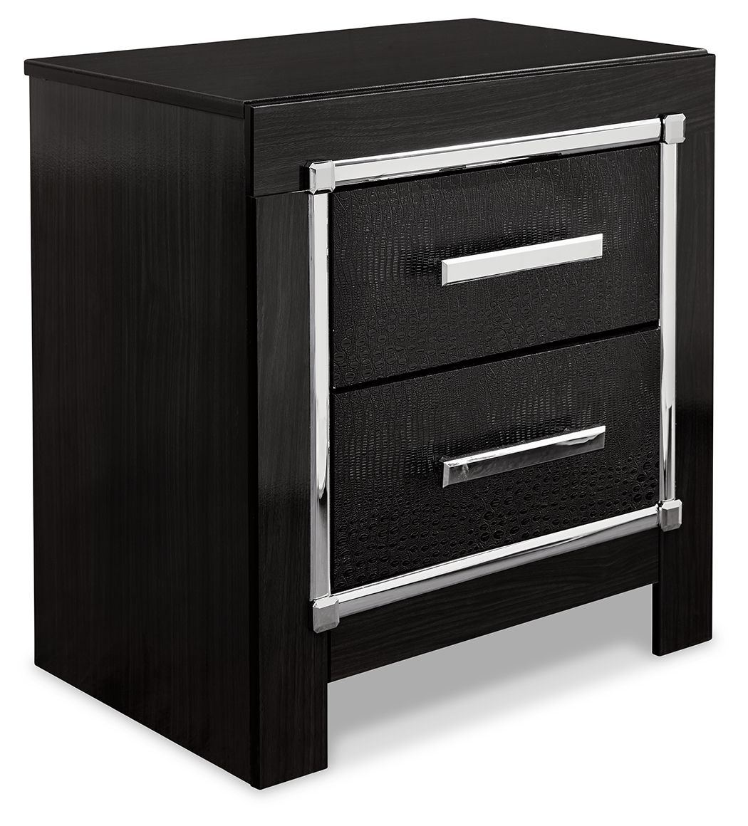 Kaydell - Two Drawer Night Stand - Black
