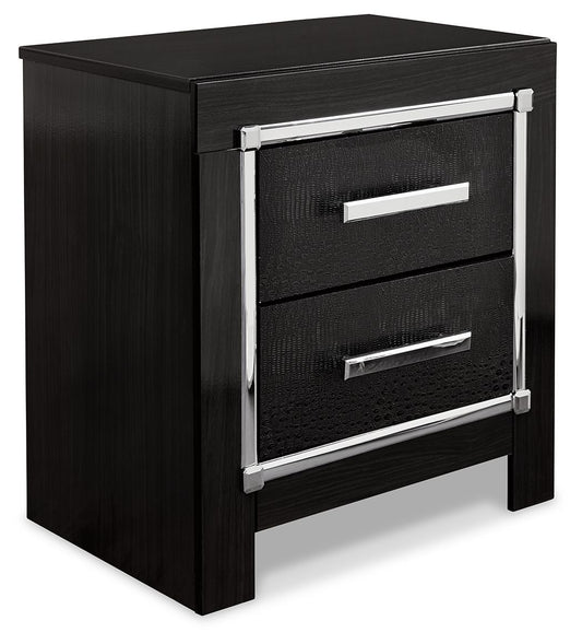 Kaydell - Two Drawer Night Stand - Black