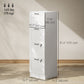 4 Drawer Filing Cabinet with Lock, Office Storage Cabinet with Adjustable Hanging Bars for A4 Letter Size Files, White