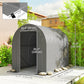 5' x 8' Outdoor Storage Shed, Heavy Duty Galvanized Steel Portable Shed for Bike, Motorcycle, Garden Tools, Light Grey