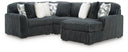 4 Pc. Sectional With RAF Corner Chaise And Armless Chair