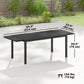 Expandable Patio Dining Table for 8-10 People, 60.6"/84.3" Aluminum Outdoor Dining Table with Adjustable Foot Pads