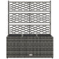 Wicker Raised Garden Bed with Trellis, 42" Tall Outdoor Planter Box, Mixed Grey