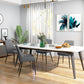 Tufted Upholstered Dining Chairs Set of 4 - Grey