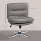 Armless Criss Cross Office Chair, Adjustable Height - Grey