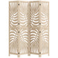 4 Panel Room Divider, Detachable Folding Privacy Screens with Palm Leaf Design for Home Office, Natural Wood Finish