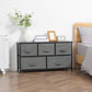 5-Drawer Storage Dresser Tower - Dark Grey