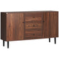 Kitchen Buffet Cabinet with 3 Drawers - Rustic Brown