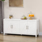 Barn-Door TV Stand for TVs up to 65" - White