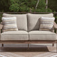 Harmony Headlands - Loveseat With Cushion - Natural / Gray