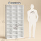 Media Storage Cabinet, 9-Tier DVD Shelf with 21 Adjustable Shelves, Holds 835 CDs, 500 DVDs or 640 Blu-rays, White