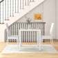 3-Piece Glass Dining Table Set - White