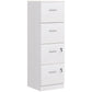 Vertical Filing Cabinet with Lock, 4 Drawer File Cabinet with Adjustable Hanging Bar for A4 and Letter Size, White