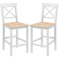 Solid Wood Counter Height Bar Stools Set of 2 - Natural
