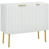 Sideboard Buffet Cabinet with Gold Legs - White