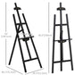 55" Pine Wood Painting Easel Stand, Adjustable Folding Art Easel, Tilts up to 75° for Adults, Begginners and Students, Black