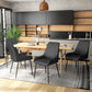 Modern Dining Chairs PU Leather Metal Legs Set of 4 Kitchen Chairs Living Room Quality Design Mid-Class Black