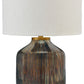 Jadstow - Black / Silver Finish - Glass Table Lamp