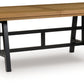 Galliden - Rectangular Dining Room Extension Table - Black / Brown